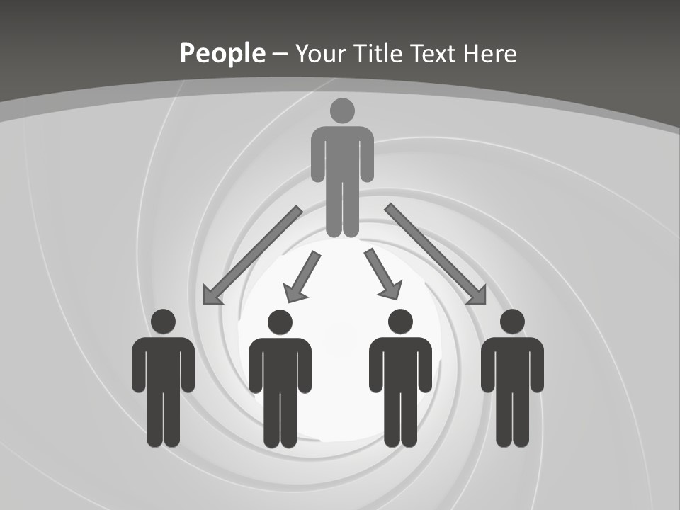 A Black And White Swirl Powerpoint Presentation PowerPoint Template