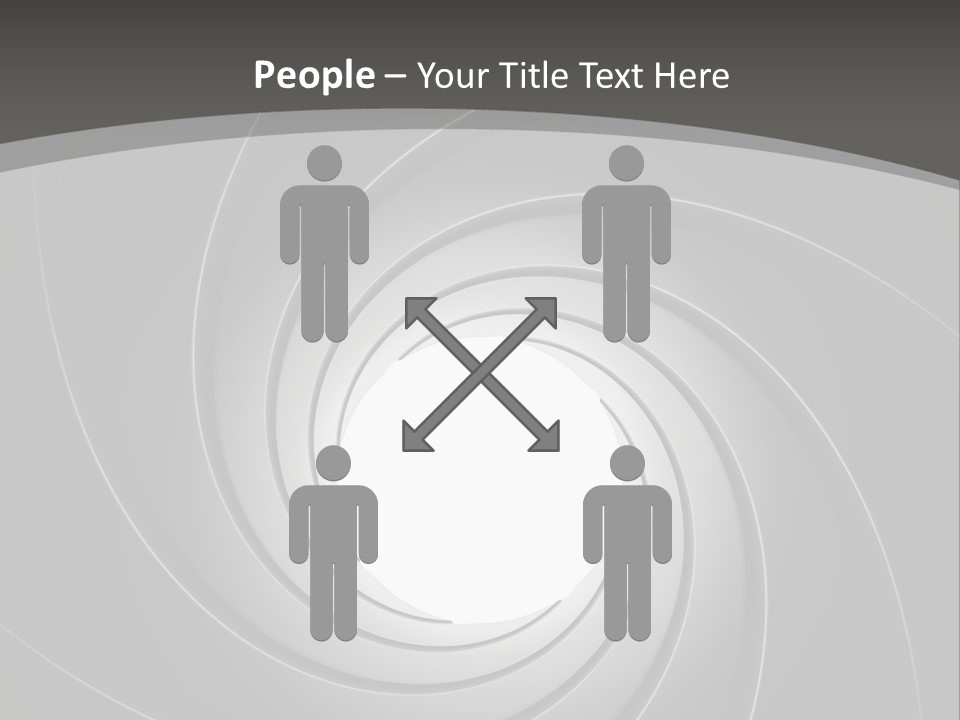 A Black And White Swirl Powerpoint Presentation PowerPoint Template