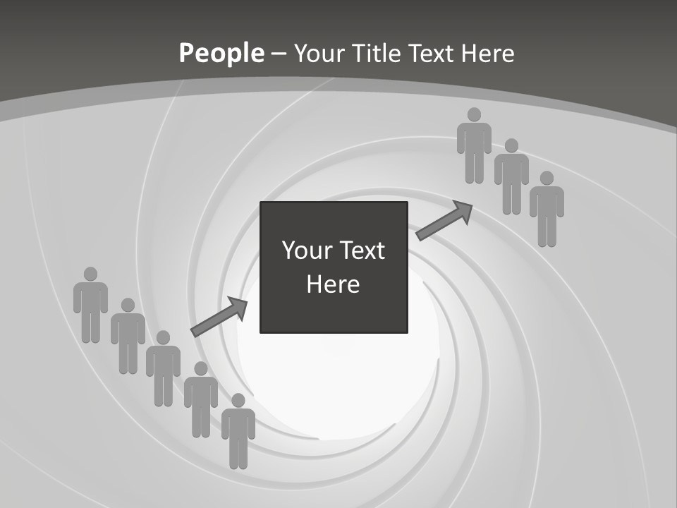 A Black And White Swirl Powerpoint Presentation PowerPoint Template