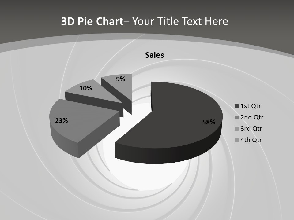 A Black And White Swirl Powerpoint Presentation PowerPoint Template