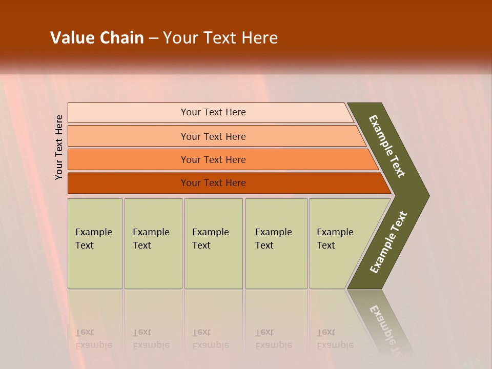 An Orange And Black Background With A White Border PowerPoint Template