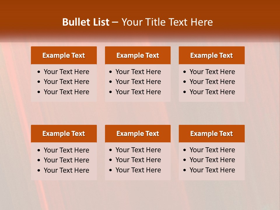 An Orange And Black Background With A White Border PowerPoint Template