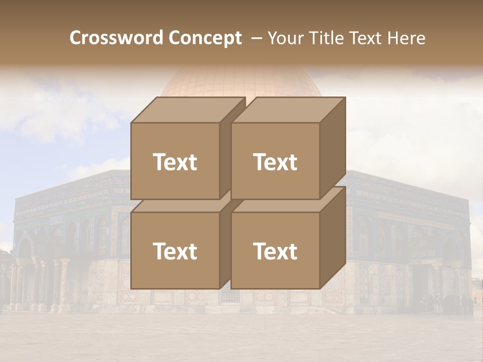 The Dome Of The Rock In The Temple Of The Rock In The Temple Of The PowerPoint Template