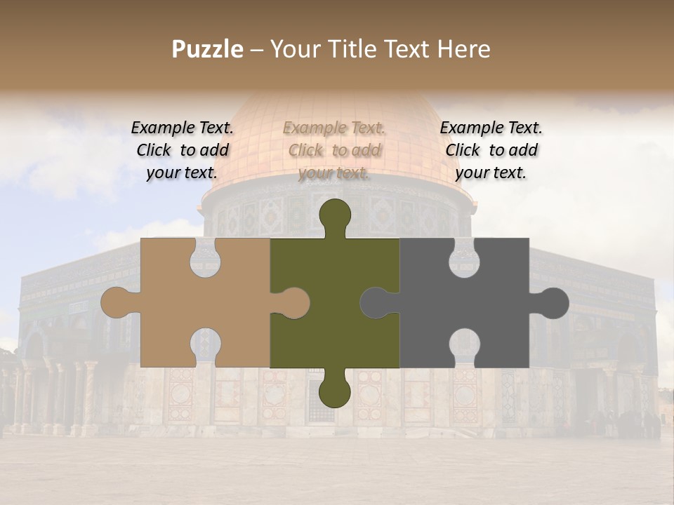 The Dome Of The Rock In The Temple Of The Rock In The Temple Of The PowerPoint Template