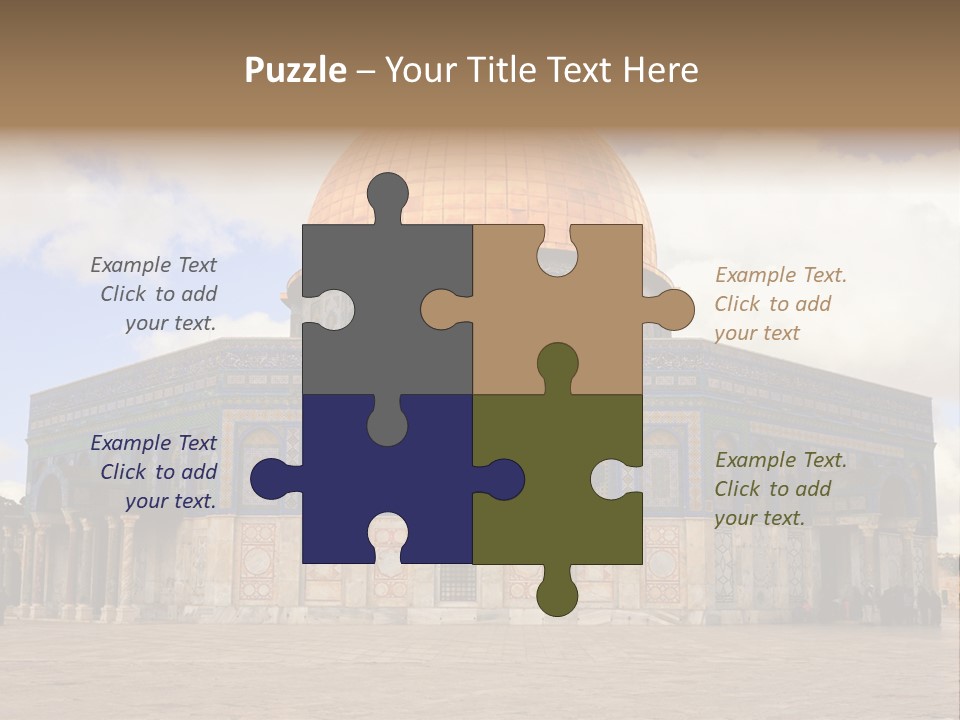 The Dome Of The Rock In The Temple Of The Rock In The Temple Of The PowerPoint Template