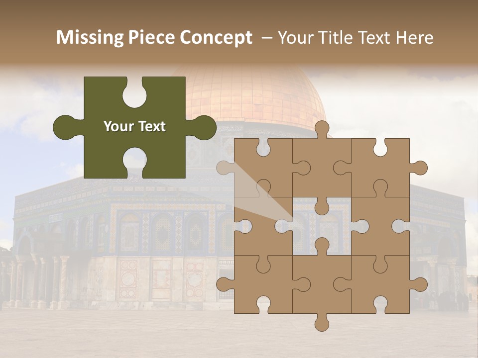 The Dome Of The Rock In The Temple Of The Rock In The Temple Of The PowerPoint Template