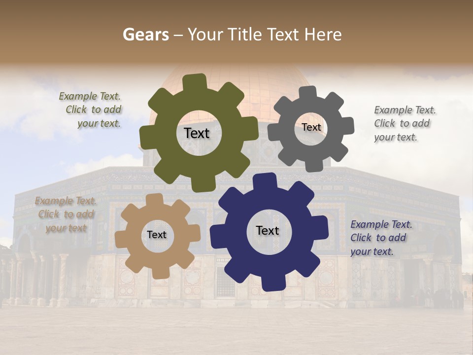 The Dome Of The Rock In The Temple Of The Rock In The Temple Of The PowerPoint Template