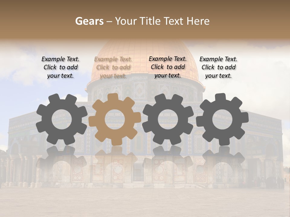 The Dome Of The Rock In The Temple Of The Rock In The Temple Of The PowerPoint Template