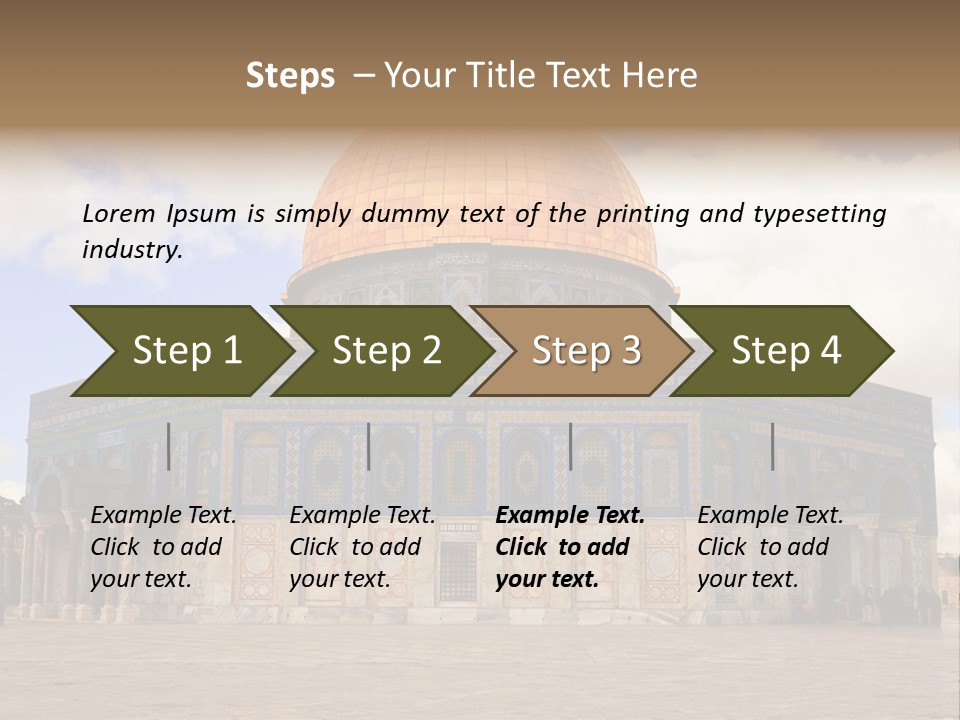 The Dome Of The Rock In The Temple Of The Rock In The Temple Of The PowerPoint Template