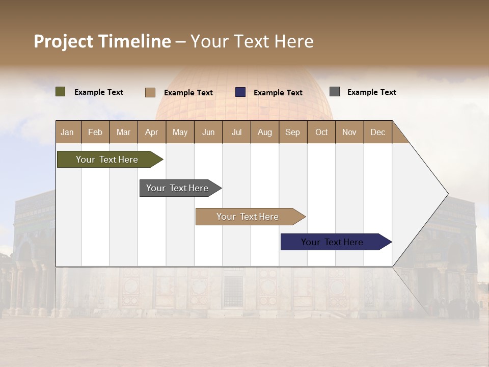 The Dome Of The Rock In The Temple Of The Rock In The Temple Of The PowerPoint Template