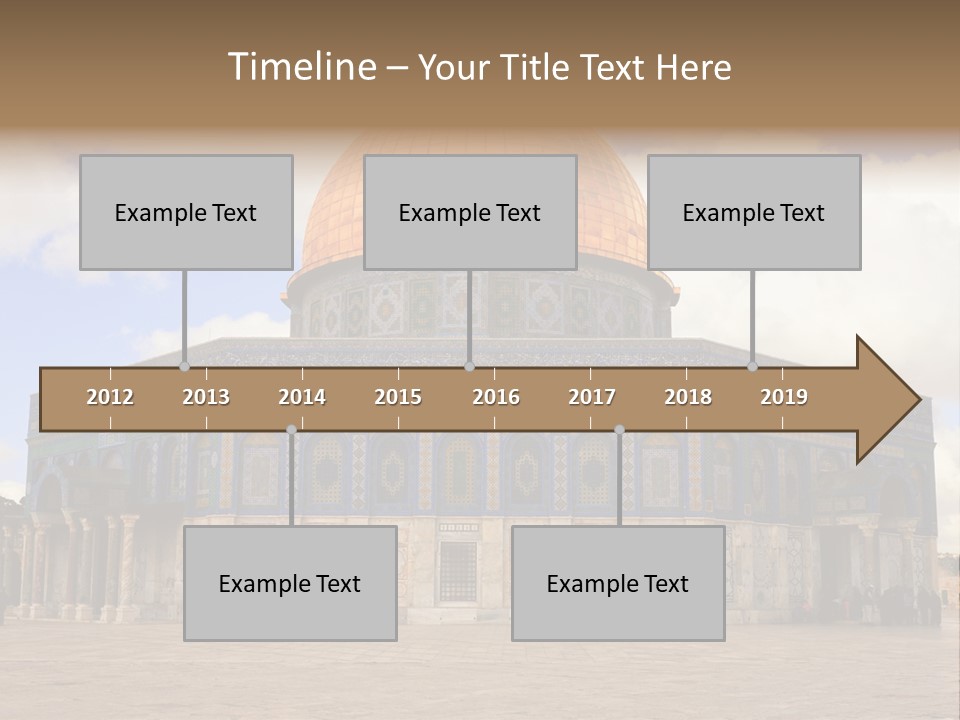 The Dome Of The Rock In The Temple Of The Rock In The Temple Of The PowerPoint Template
