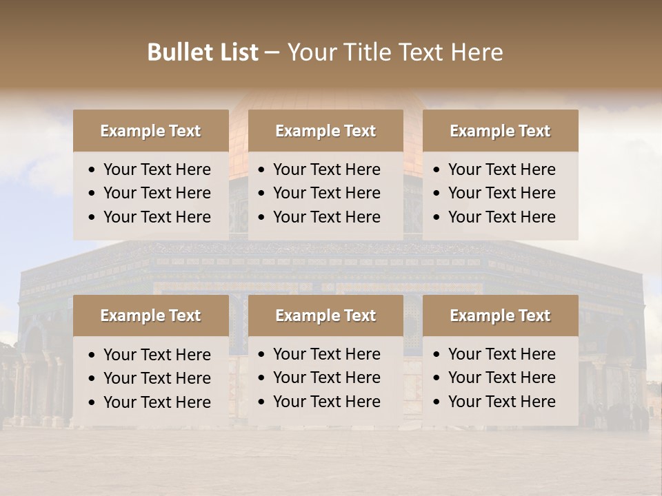 The Dome Of The Rock In The Temple Of The Rock In The Temple Of The PowerPoint Template