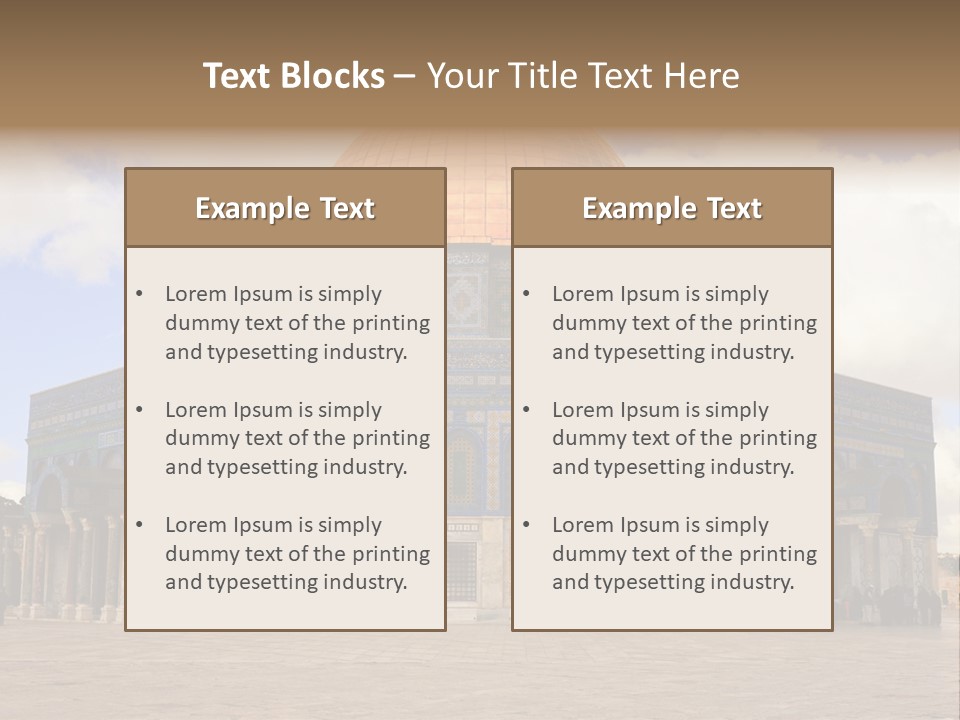 The Dome Of The Rock In The Temple Of The Rock In The Temple Of The PowerPoint Template