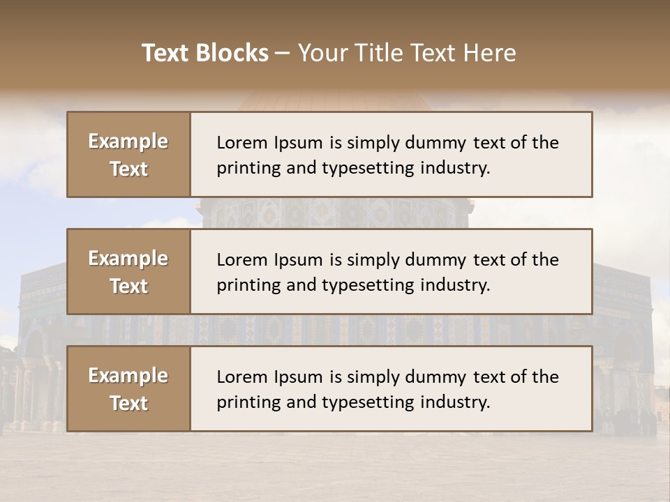 The Dome Of The Rock In The Temple Of The Rock In The Temple Of The PowerPoint Template