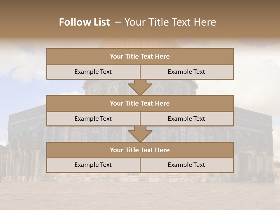The Dome Of The Rock In The Temple Of The Rock In The Temple Of The PowerPoint Template
