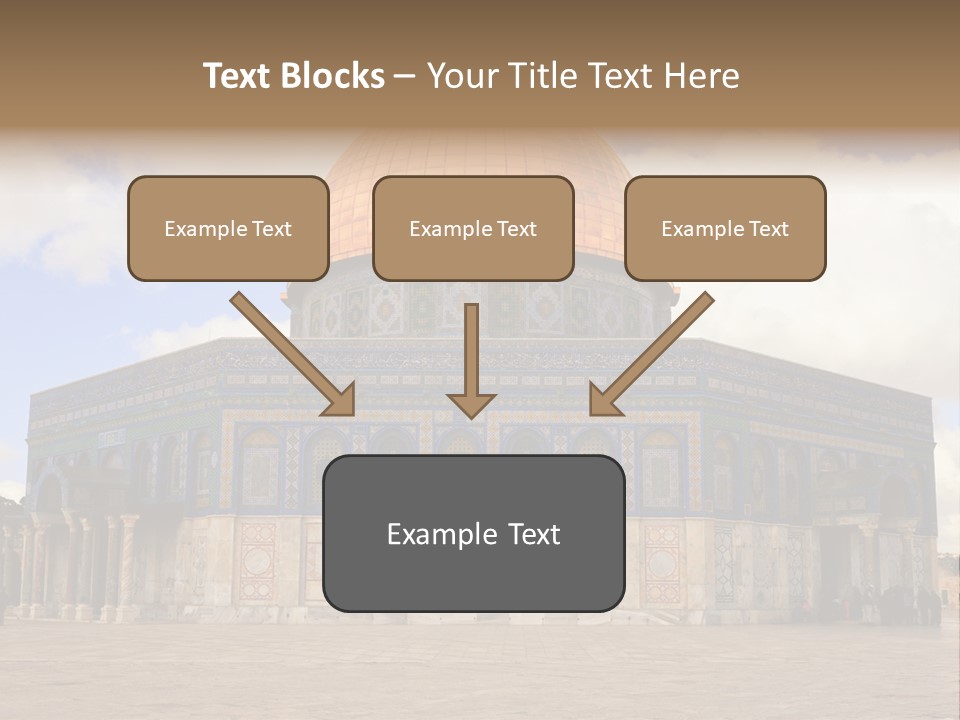 The Dome Of The Rock In The Temple Of The Rock In The Temple Of The PowerPoint Template