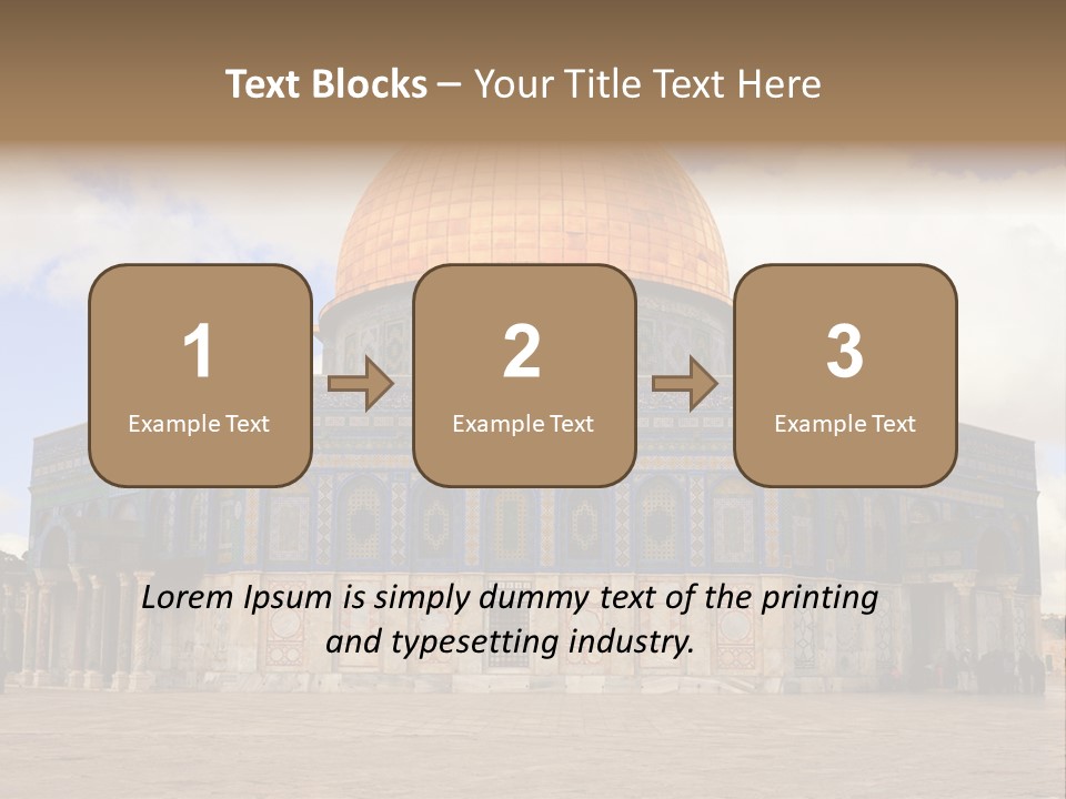 The Dome Of The Rock In The Temple Of The Rock In The Temple Of The PowerPoint Template
