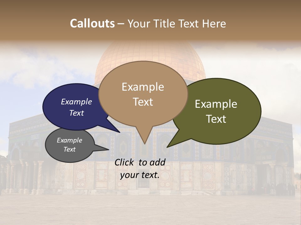 The Dome Of The Rock In The Temple Of The Rock In The Temple Of The PowerPoint Template