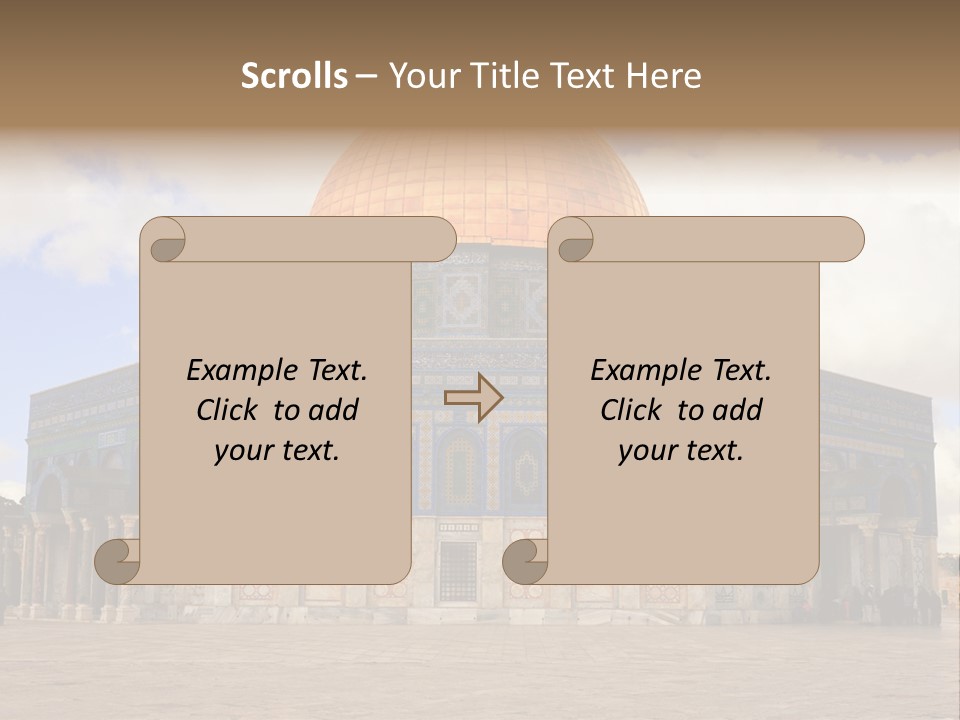 The Dome Of The Rock In The Temple Of The Rock In The Temple Of The PowerPoint Template