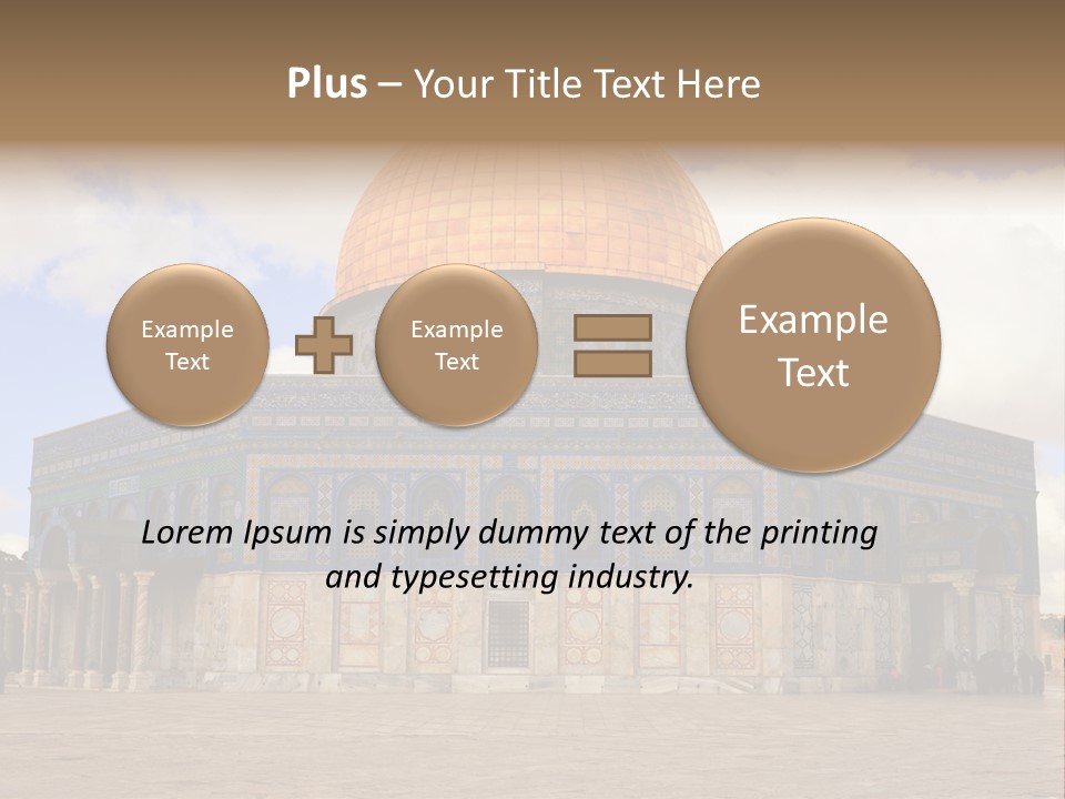 The Dome Of The Rock In The Temple Of The Rock In The Temple Of The PowerPoint Template
