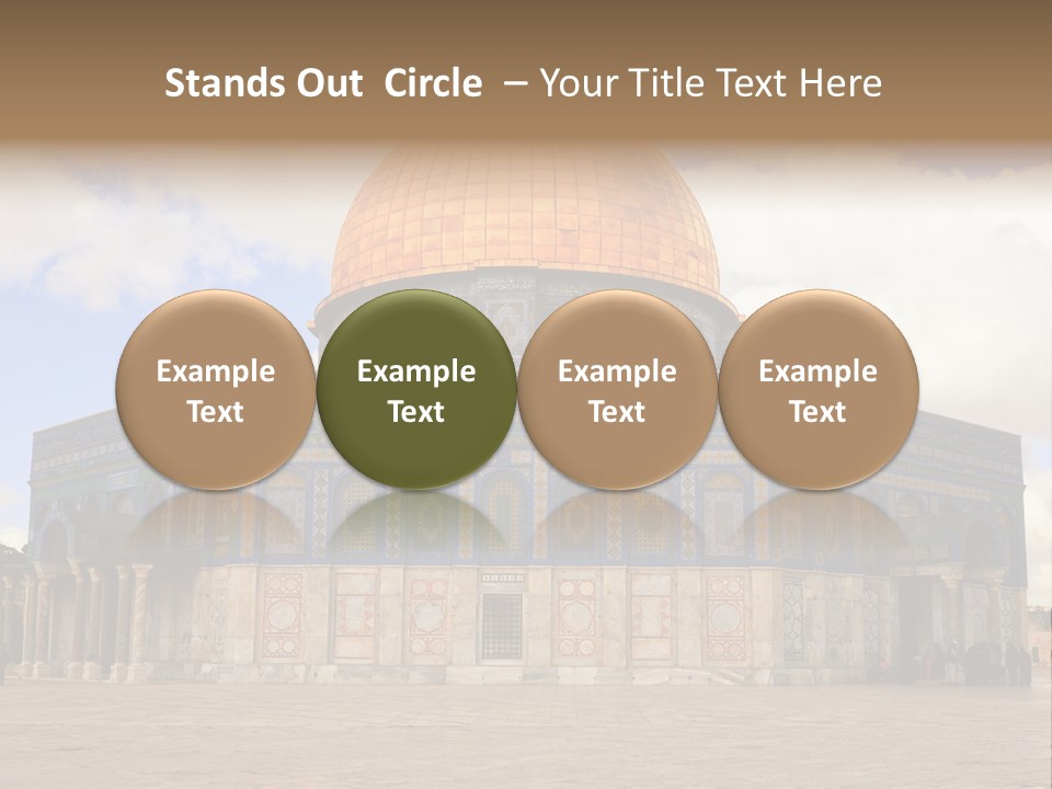 The Dome Of The Rock In The Temple Of The Rock In The Temple Of The PowerPoint Template