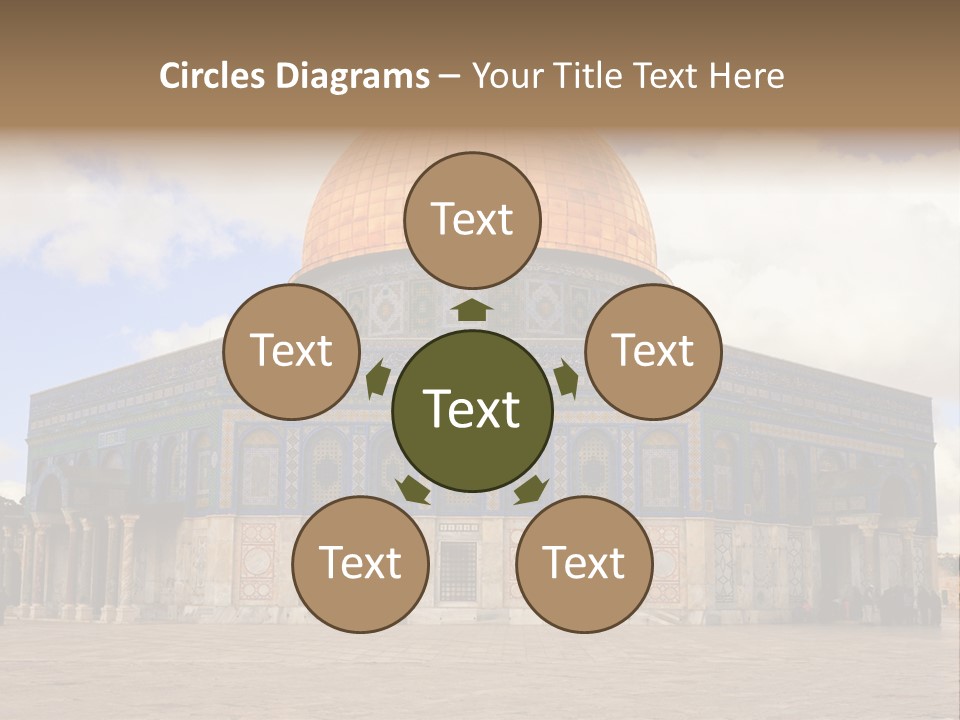 The Dome Of The Rock In The Temple Of The Rock In The Temple Of The PowerPoint Template