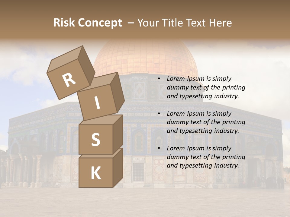 The Dome Of The Rock In The Temple Of The Rock In The Temple Of The PowerPoint Template