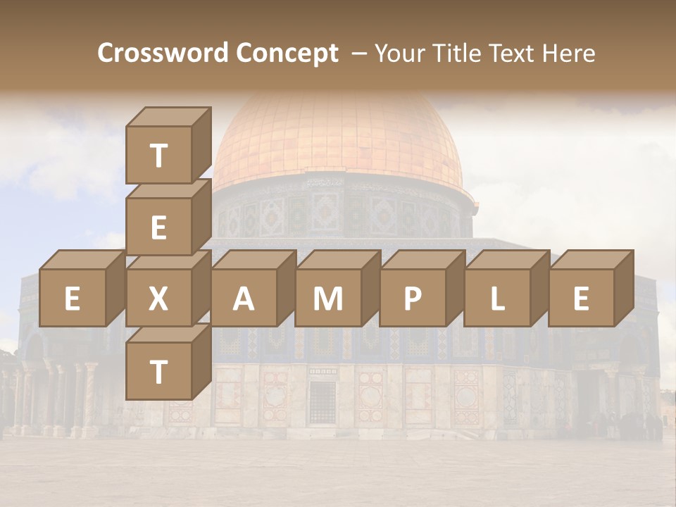 The Dome Of The Rock In The Temple Of The Rock In The Temple Of The PowerPoint Template