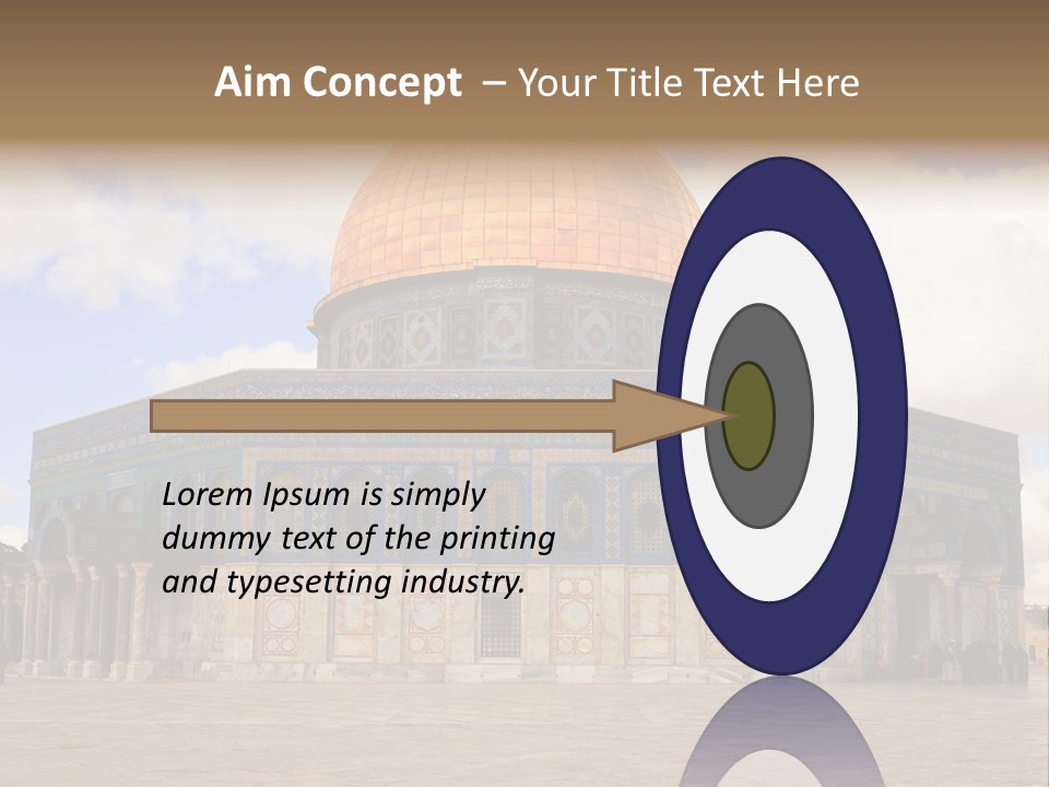 The Dome Of The Rock In The Temple Of The Rock In The Temple Of The PowerPoint Template