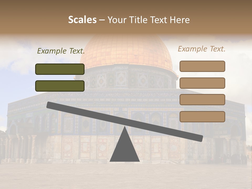 The Dome Of The Rock In The Temple Of The Rock In The Temple Of The PowerPoint Template