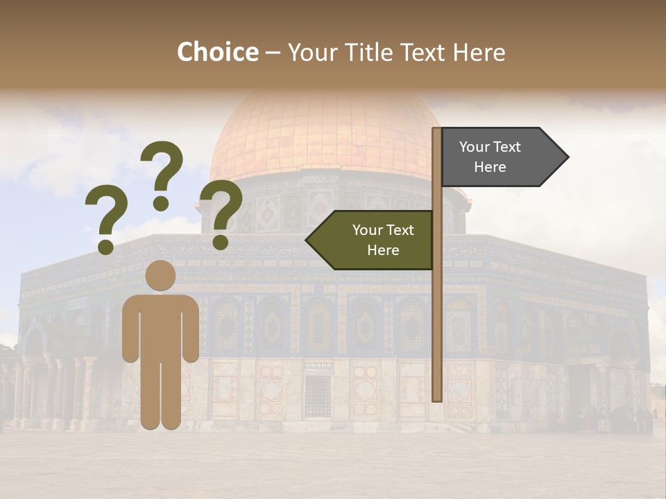 The Dome Of The Rock In The Temple Of The Rock In The Temple Of The PowerPoint Template