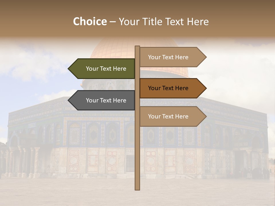 The Dome Of The Rock In The Temple Of The Rock In The Temple Of The PowerPoint Template