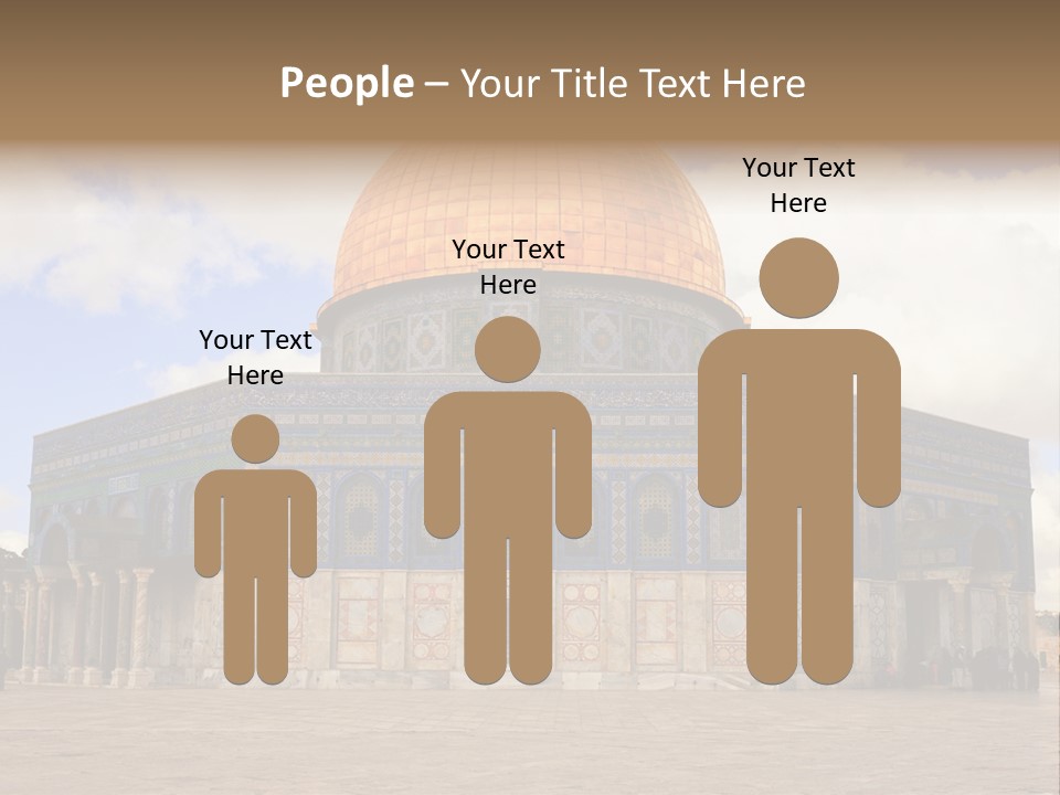 The Dome Of The Rock In The Temple Of The Rock In The Temple Of The PowerPoint Template