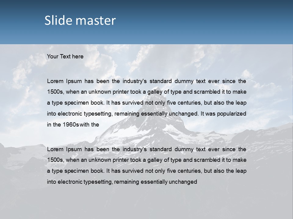 A Picture Of A Mountain With A Sky Background PowerPoint Template