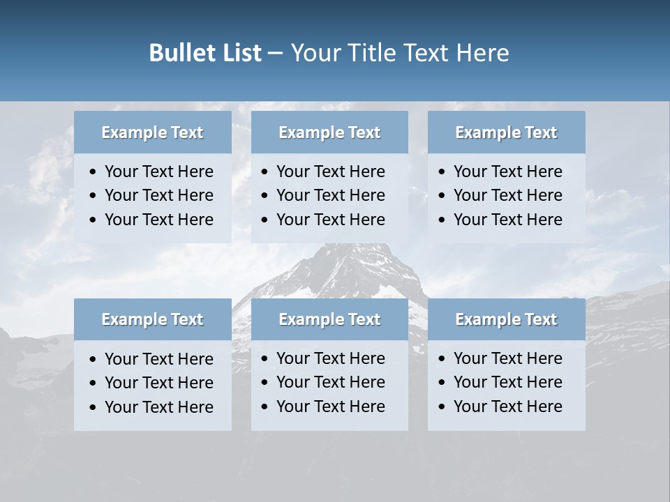 A Picture Of A Mountain With A Sky Background PowerPoint Template