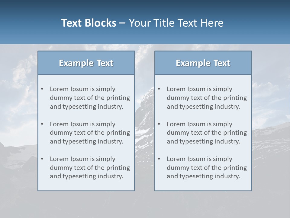 A Picture Of A Mountain With A Sky Background PowerPoint Template