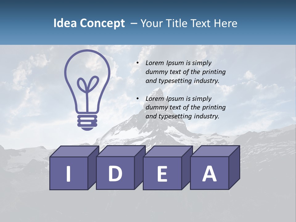 A Picture Of A Mountain With A Sky Background PowerPoint Template