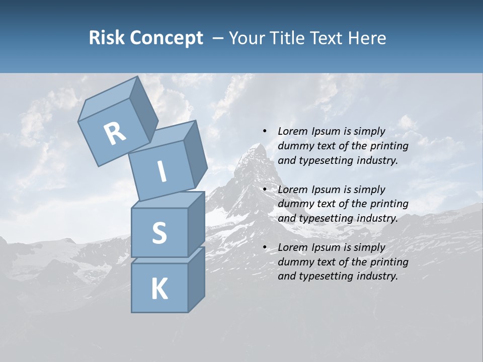 A Picture Of A Mountain With A Sky Background PowerPoint Template