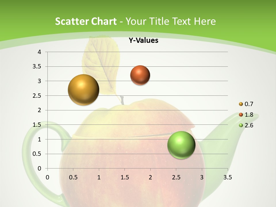 A Teapot Shaped Like An Apple With A Leaf On Top Of It PowerPoint Template