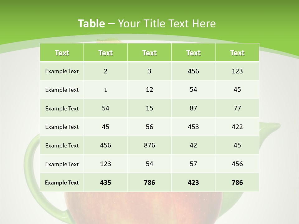A Teapot Shaped Like An Apple With A Leaf On Top Of It PowerPoint Template