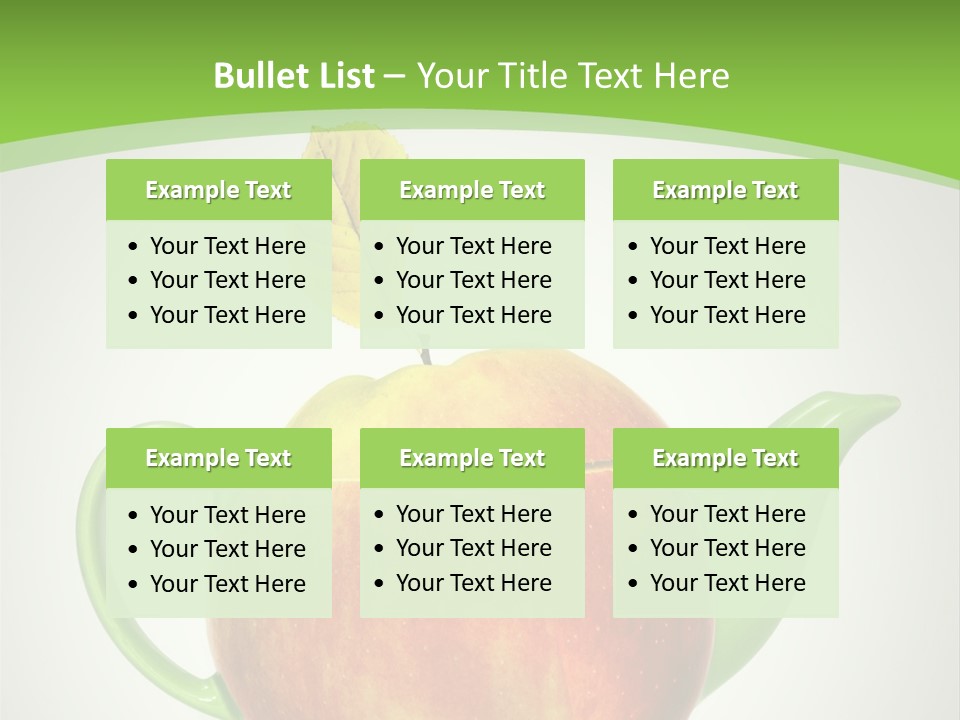 A Teapot Shaped Like An Apple With A Leaf On Top Of It PowerPoint Template