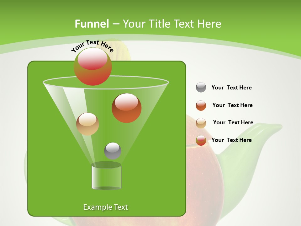 A Teapot Shaped Like An Apple With A Leaf On Top Of It PowerPoint Template