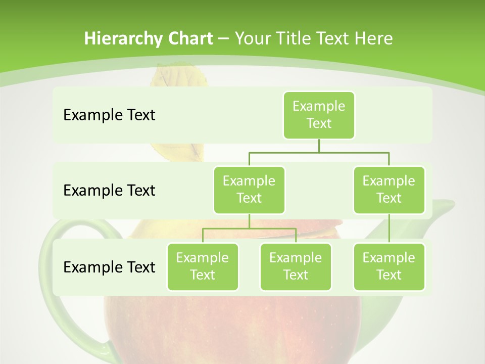 A Teapot Shaped Like An Apple With A Leaf On Top Of It PowerPoint Template