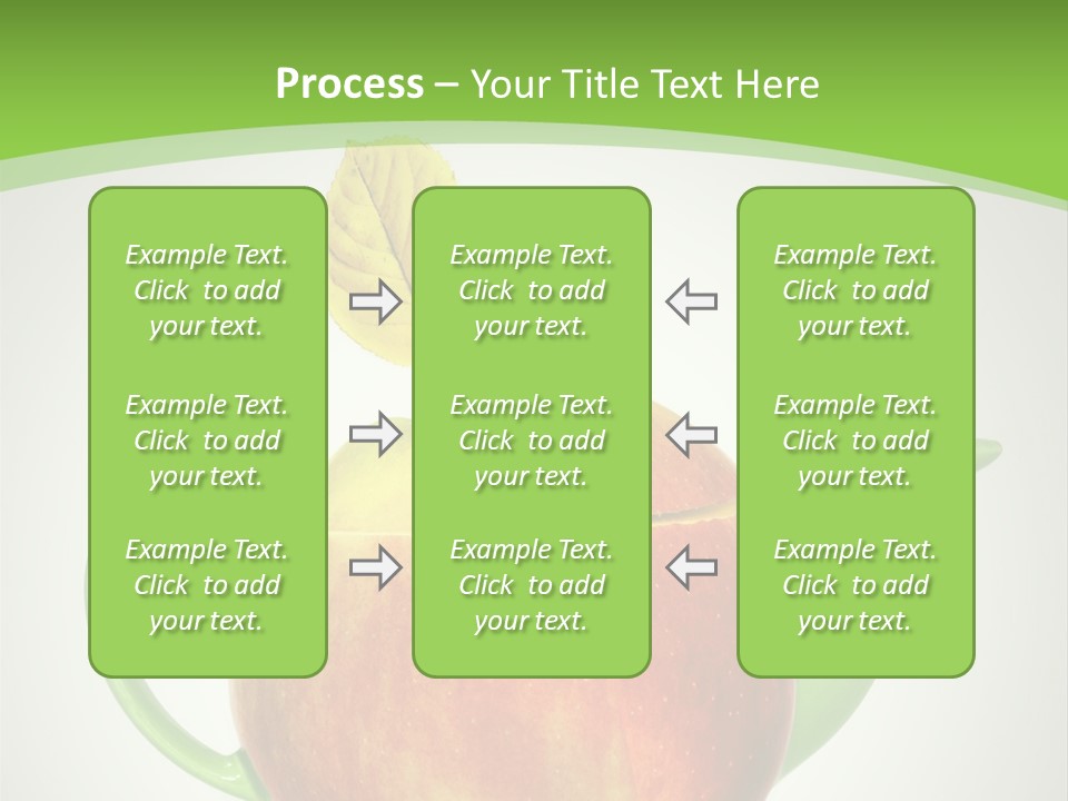 A Teapot Shaped Like An Apple With A Leaf On Top Of It PowerPoint Template