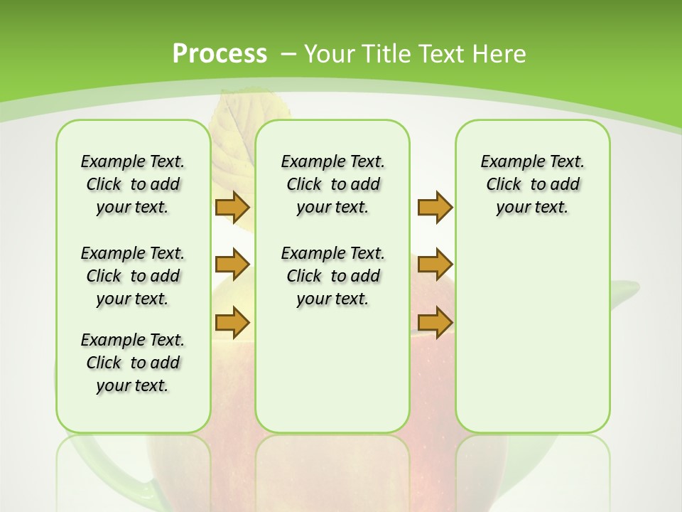 A Teapot Shaped Like An Apple With A Leaf On Top Of It PowerPoint Template