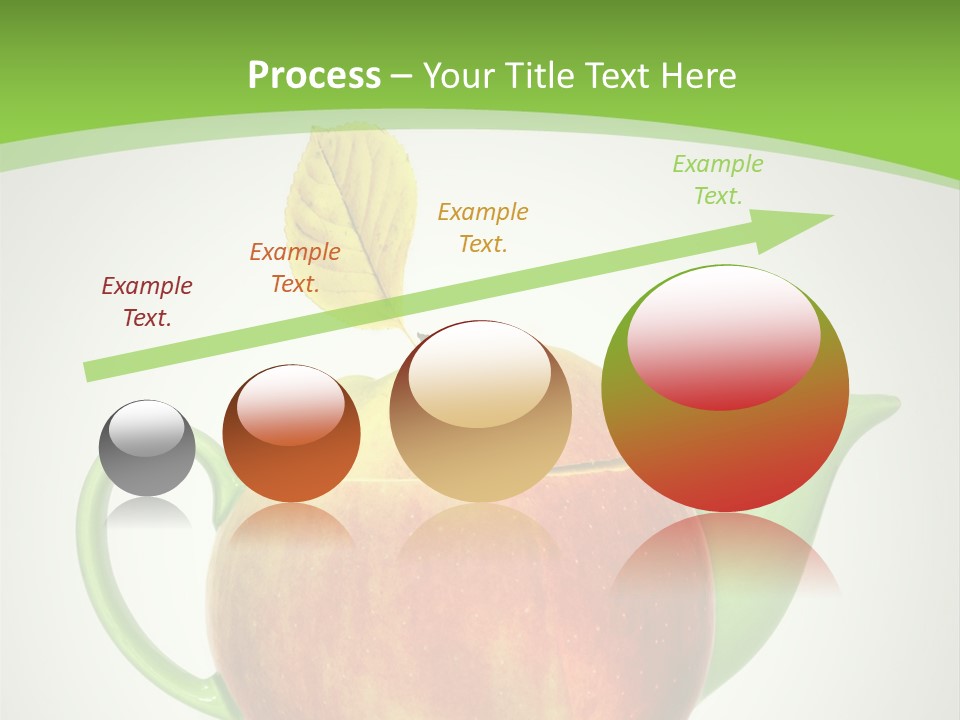 A Teapot Shaped Like An Apple With A Leaf On Top Of It PowerPoint Template