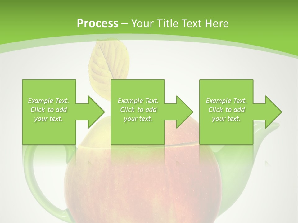 A Teapot Shaped Like An Apple With A Leaf On Top Of It PowerPoint Template