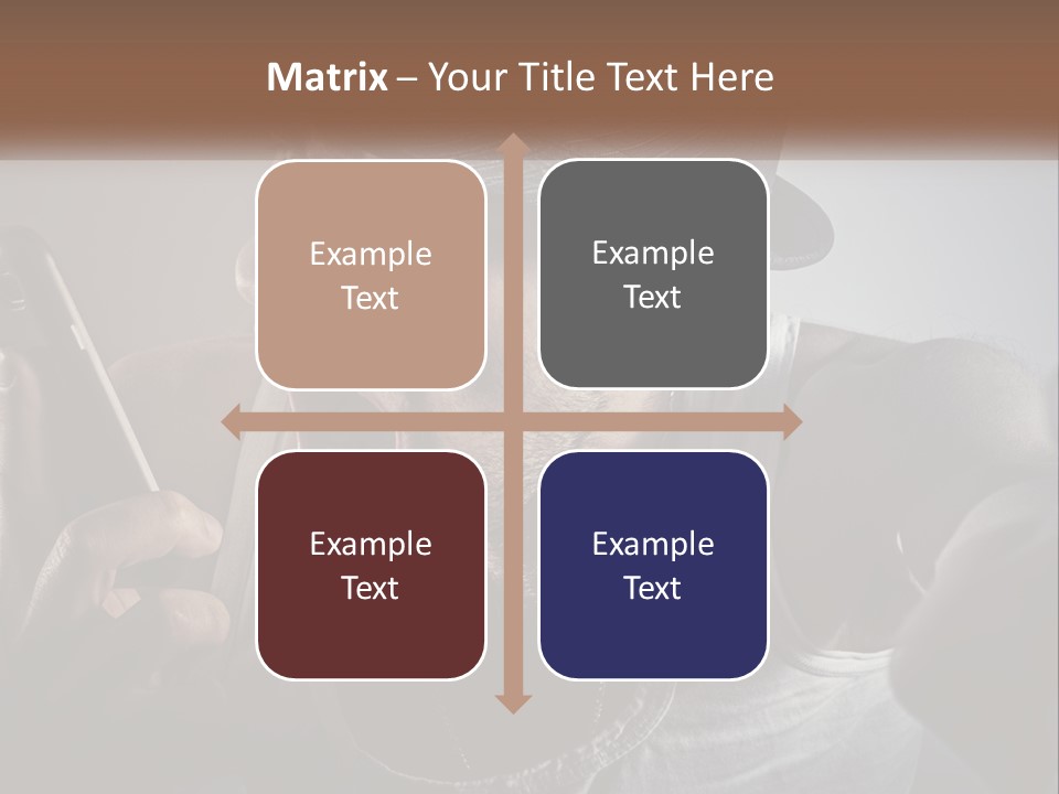 A Man In A Hat Holding A Cell Phone PowerPoint Template