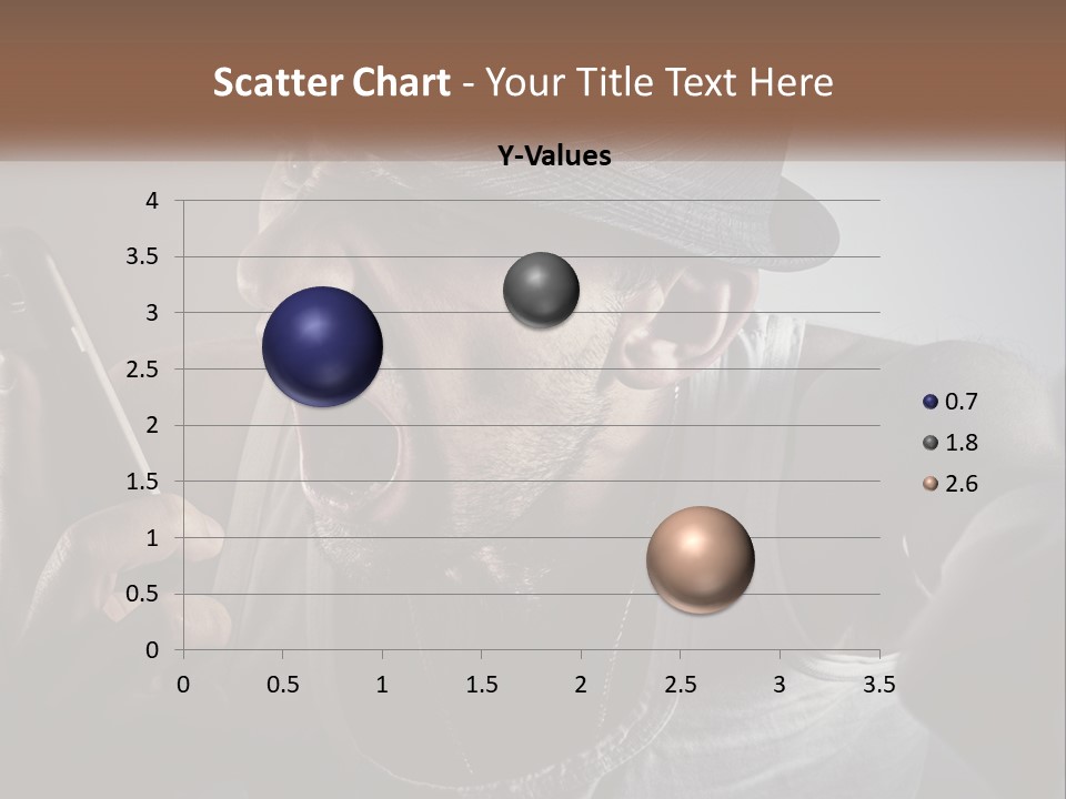 A Man In A Hat Holding A Cell Phone PowerPoint Template