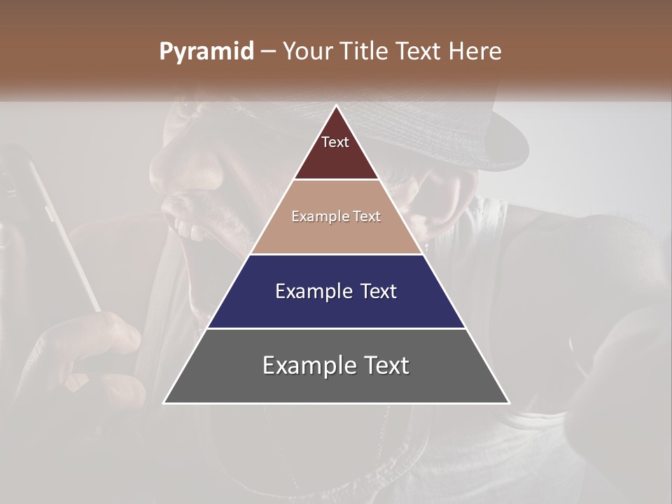 A Man In A Hat Holding A Cell Phone PowerPoint Template